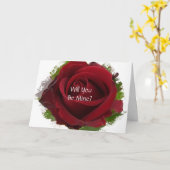 Carte Wedding Proposal Card Will You Marry ? Rose (homon (Fleur jaune)