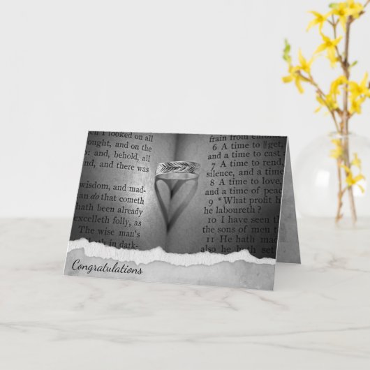 Carte Wedding Ring (Fleur jaune)