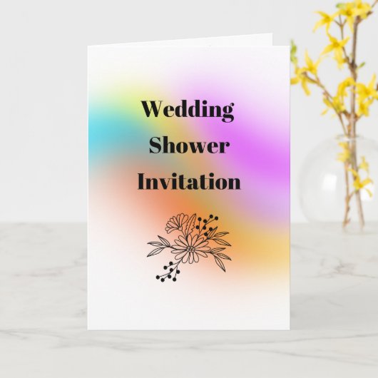 Carte Wedding shower (Fleur jaune)