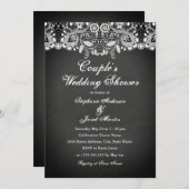Carte Wedding shower Couples en dentelle de tablea (Devant / Derrière)
