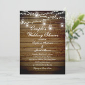 Carte Wedding shower de couple rustique (Debout devant)