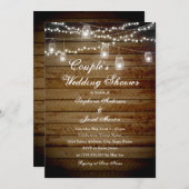 Carte Wedding shower de couple rustique (Devant / Derrière)