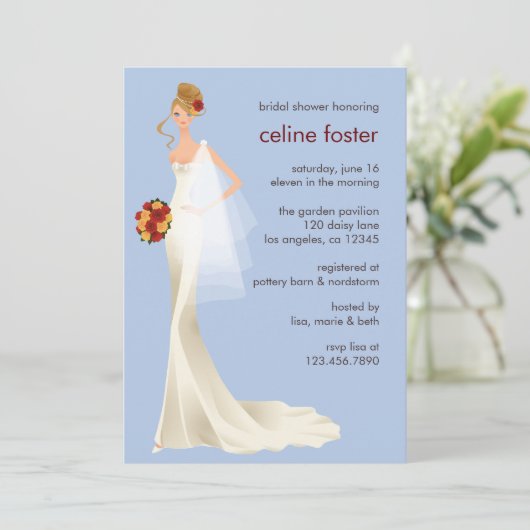 Carte Wedding shower Ethereal Bride (Debout devant)