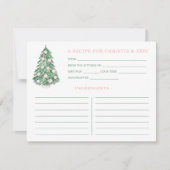 Carte Wedding shower Rose Et Recette Verte (Devant)