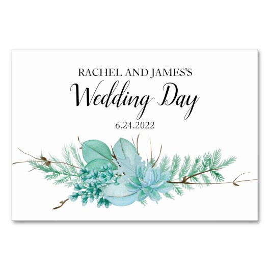 Carte Wedding shower Succulente Idée Meilleure Dat (Dos)