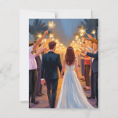 Carte Wedding Sparklers | Marriage Celebration Card (Devant)