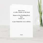 Carte Wedding Vows Folded Card Black White (Dos)