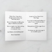 Carte Wedding Vows Folded Card Black White (Intérieur)