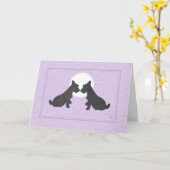 Carte Wee Scottie Puppy Love Valentine's Day on Lavender (Fleur jaune)