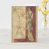 Carte Week-end à Paris 1924 (Fleur jaune)