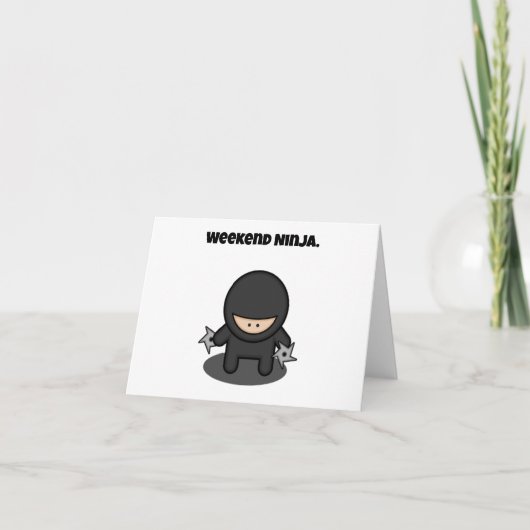 Carte Weekend Ninja Drôle mignon Japon Dessin (Devant)