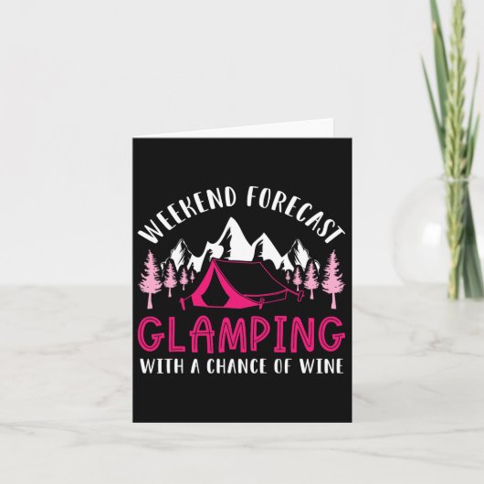 Carte Weekend Prévision Glamping Vin Drôle Glamper Campi (Devant)