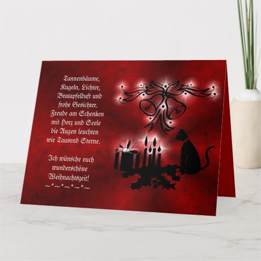 Carte Weihnachtsgedicht Deutsch , Add Your Text (Devant)