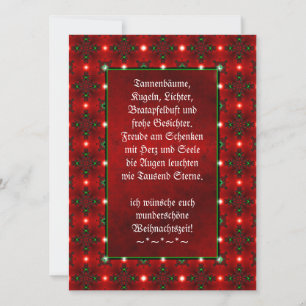Carte Weihnachtsgedicht Deutsch, Ajouter Votre Texte