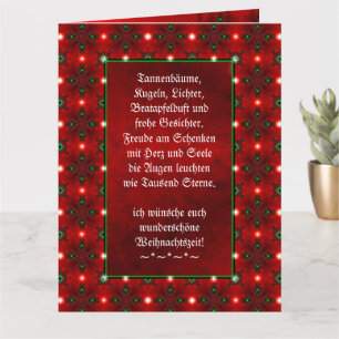 Carte Weihnachtsgedicht Deutsch, Ajouter Votre Texte