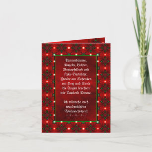 Carte Weihnachtsgedicht Deutsch, Ajouter Votre Texte