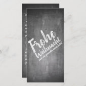 Carte Weihnachtsgrüße auf der Kreidetafel (Devant / Derrière)