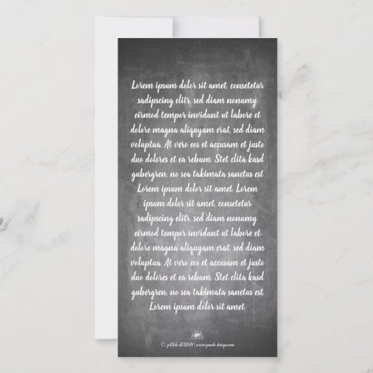 Carte Weihnachtsgrüße auf der Kreidetafel (Dos)