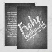 Carte Weihnachtsgrüße auf der Kreidetafel (Devant / Derrière)