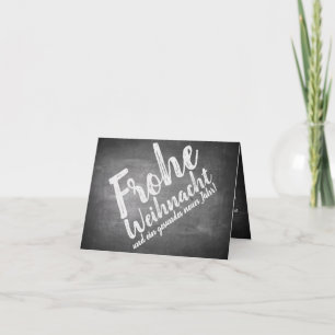 Carte Weihnachtsgrüße auf der Kreidetafel