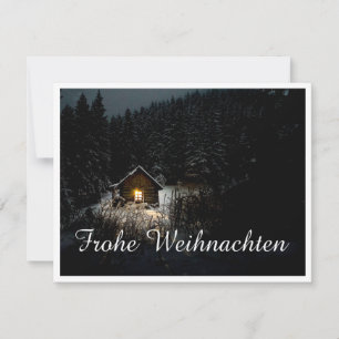 Carte Weihnachtsgrüße mit Hexenhaus