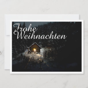 Carte Weihnachtsgrüße mit Hexenhaus