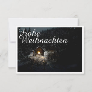 Carte Weihnachtsgrüße mit Hexenhaus