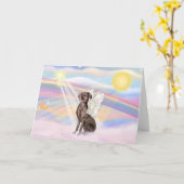 Carte Weimaraner (Fleur jaune)