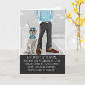 Carte Weimaraner de la Fête des pères des chiens (Fleur jaune)