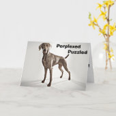 CARTE WEIMARANER EST PERPLEXED/PUZZLED U R 40! (Fleur jaune)