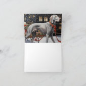 Carte Weimaraner Festin de Noël (Intérieur)