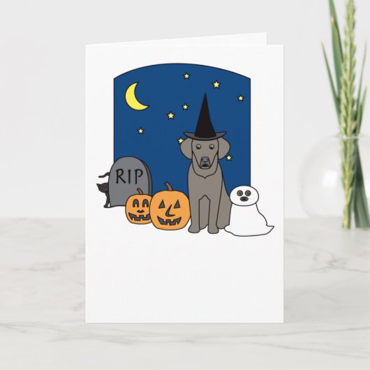 Carte Weimaraner Halloween (Devant)