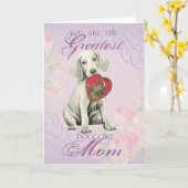 Carte Weimaraner Heart Maman (Fleur jaune)