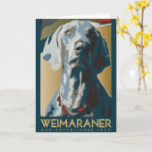 Carte Weimaraner Nation : Weimaraner 1943 (Fleur jaune)