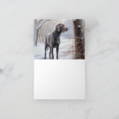 Carte Weimaraner Qu'il neige Noël (Intérieur)