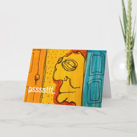 Carte Weird Strange Cartoon Guy Happy Birthday Card (Devant)