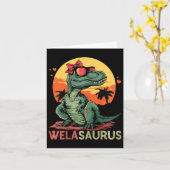 Carte Welasaurus Dino Dinosaure Wela-saurus T-rex Mère' (Fleur jaune)
