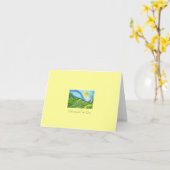 CARTE "WELCOME A NEW DAY" (Fleur jaune)