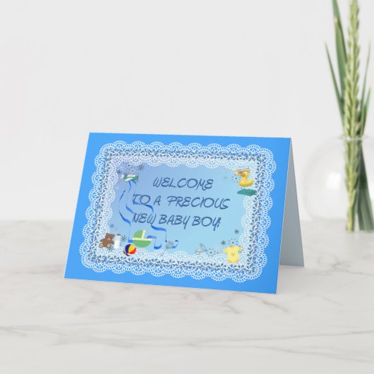 Carte WELCOME BABY BOY! Card (Devant)