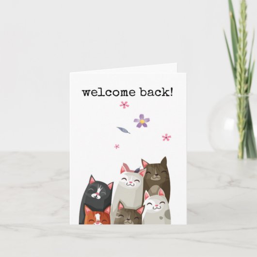 Carte Welcome Back, Cute Card (Devant)