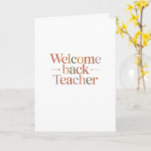 Carte Welcome Back Teacher (Fleur jaune)