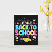 Carte Welcome Back To School Shirts First Day Of School (Fleur jaune)