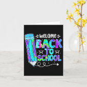 Carte Welcome Back To School Shirts First Day Of School (Fleur jaune)