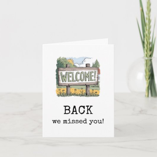Carte Welcome Back, We Missed You (Devant)