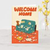 Carte Welcome Home Illustration (Fleur jaune)