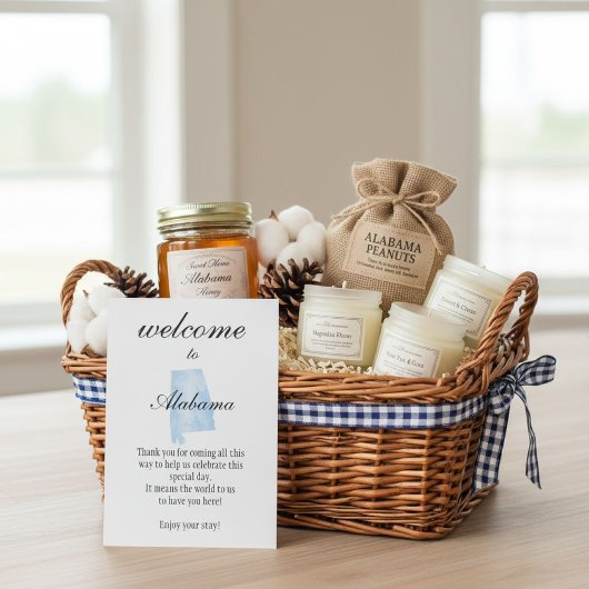 Carte Welcome to Alabama Personalized with Local Phrases