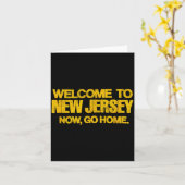 Carte Welcome To New Jersey, Now Go Home - Retro Distres (Fleur jaune)