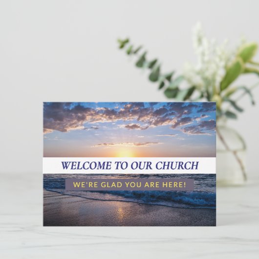 Carte Welcome to Our Church Visitors Connection Card (Debout devant)