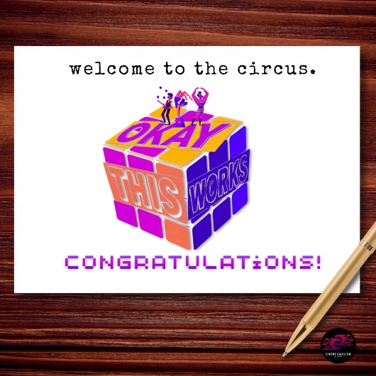 Carte Welcome to the Circus Funny Engagement
