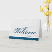 Carte Welcome to the Team Grey Blue Badge (Fleur jaune)